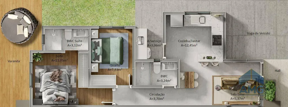 Casa, 2 quartos, 58 m² - Foto 1