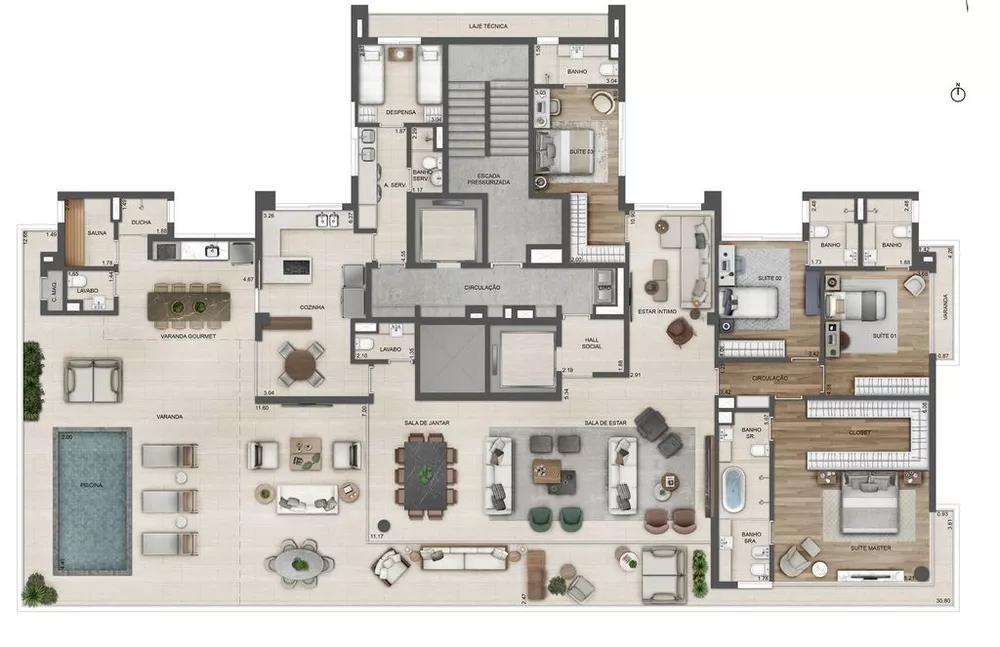 Apartamento, 4 quartos, 194 m² - Foto 13