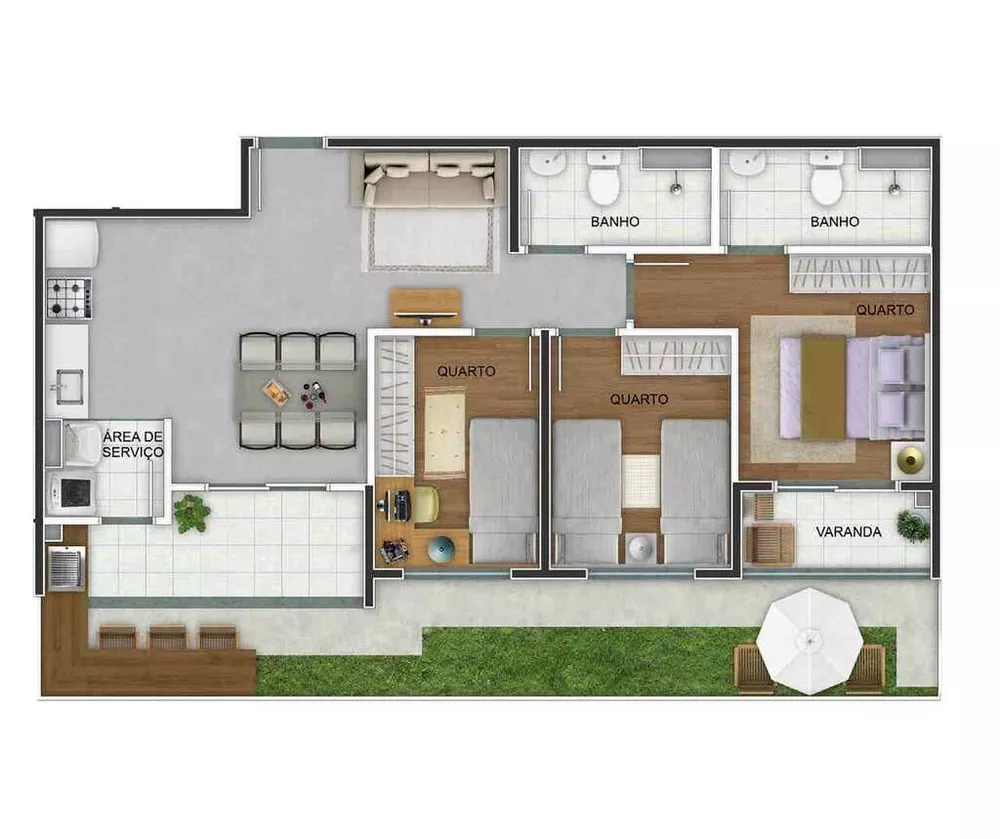 Apartamento, 3 quartos, 80 m² - Foto 53