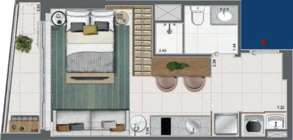Kitnet-Studio, 31 m² - Foto 5