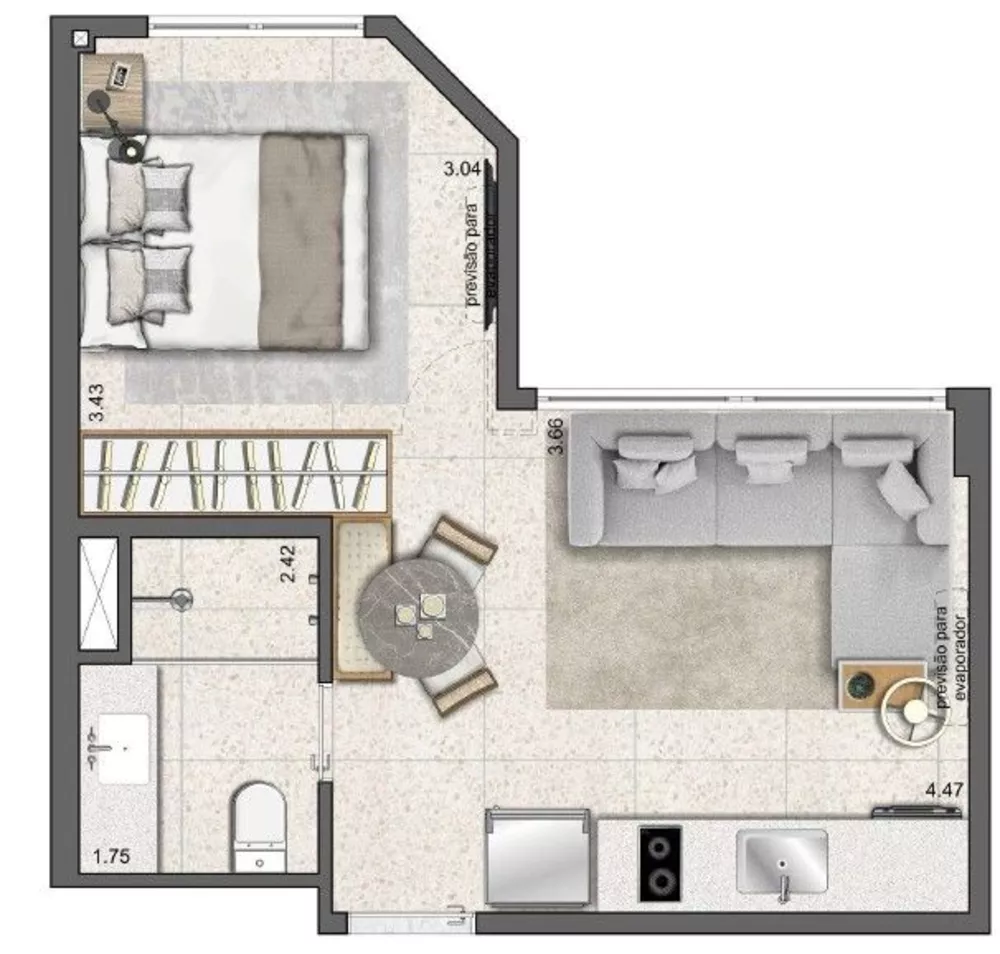 Kitnet-Studio, 28 m² - Foto 33