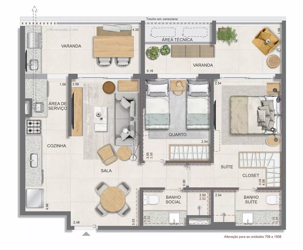 Apartamento, 2 quartos, 77 m² - Foto 15