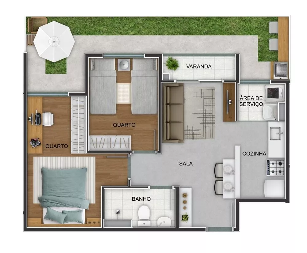 Apartamento, 2 quartos, 52 m² - Foto 6