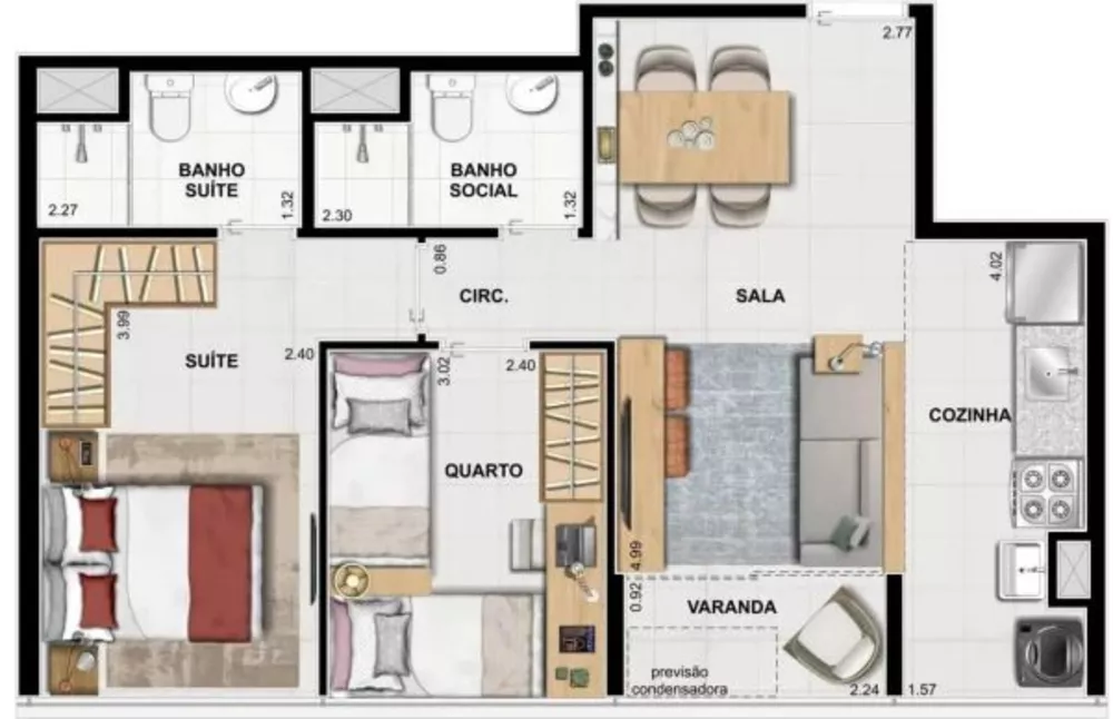 Apartamento, 3 quartos, 60 m² - Foto 15