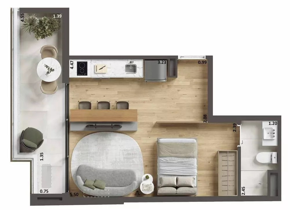 Kitnet-Studio, 39 m² - Foto 20