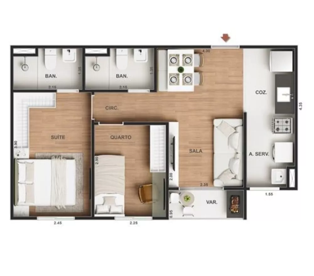 Apartamento, 1 quarto, 30 m² - Foto 11