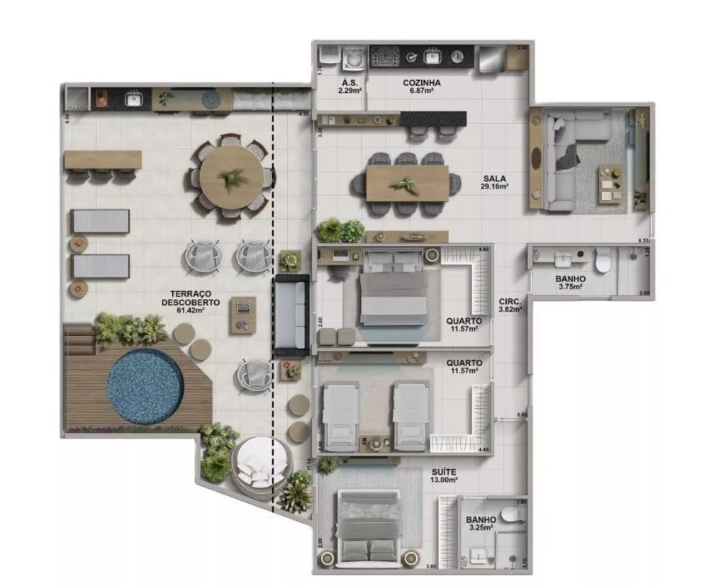 Cobertura, 3 quartos, 108 m² - Foto 1