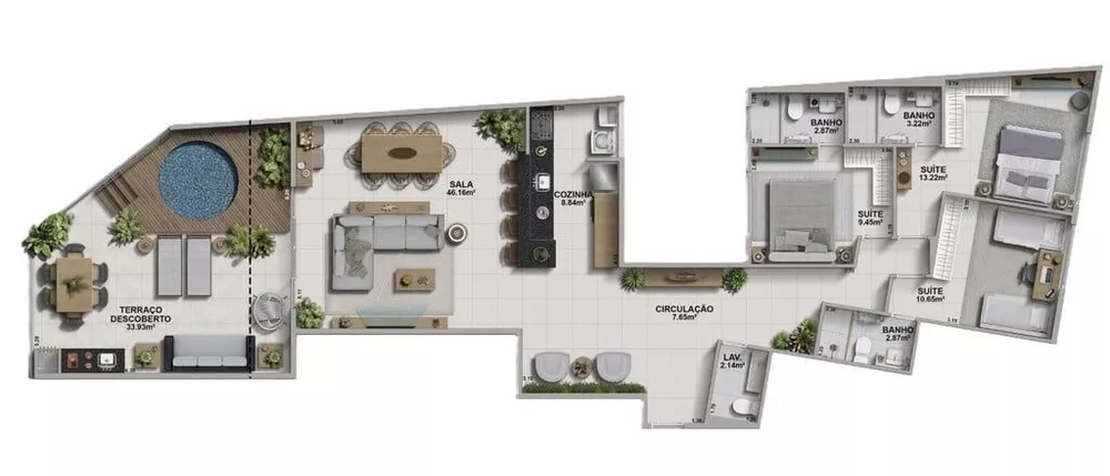 Cobertura, 3 quartos, 108 m² - Foto 2
