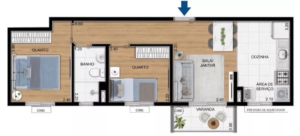 Apartamento, 2 quartos, 46 m² - Foto 19