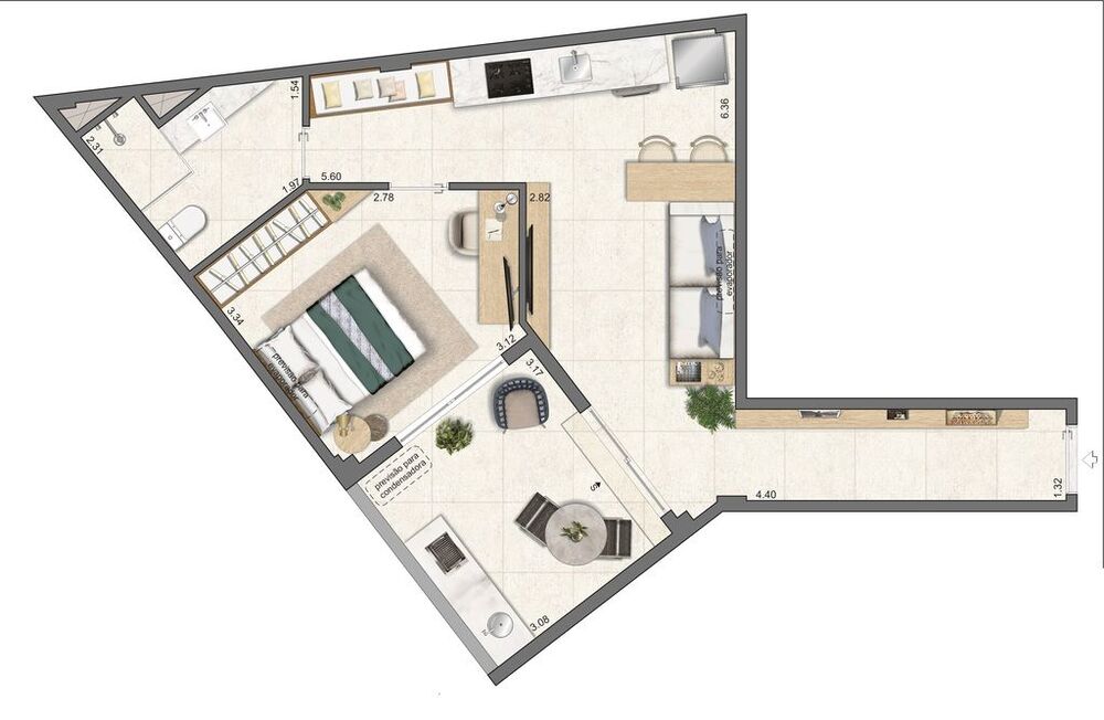 Apartamento à venda com 1 quarto, 52m² - Foto 12
