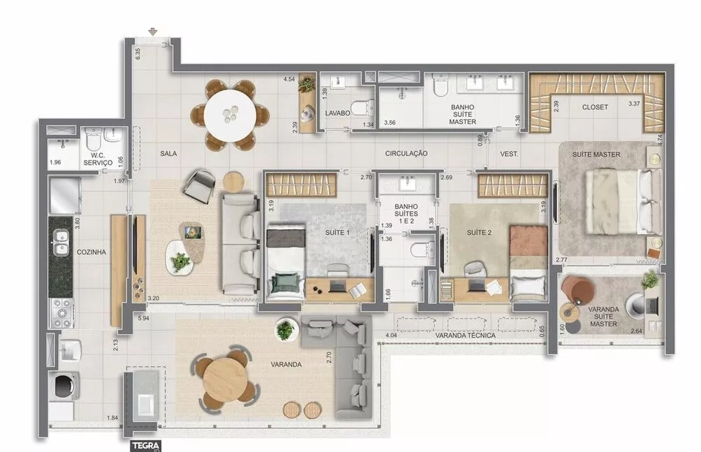 Apartamento, 3 quartos, 186 m² - Foto 78