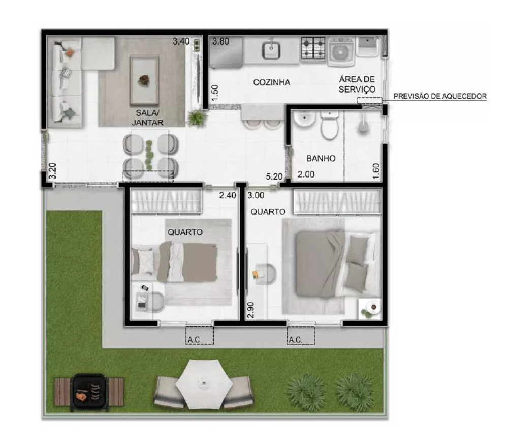 Apartamento, 1 quarto, 62 m² - Foto 10