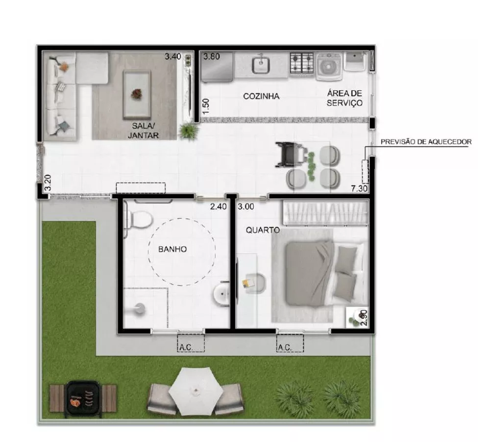 Apartamento, 1 quarto, 62 m² - Foto 11