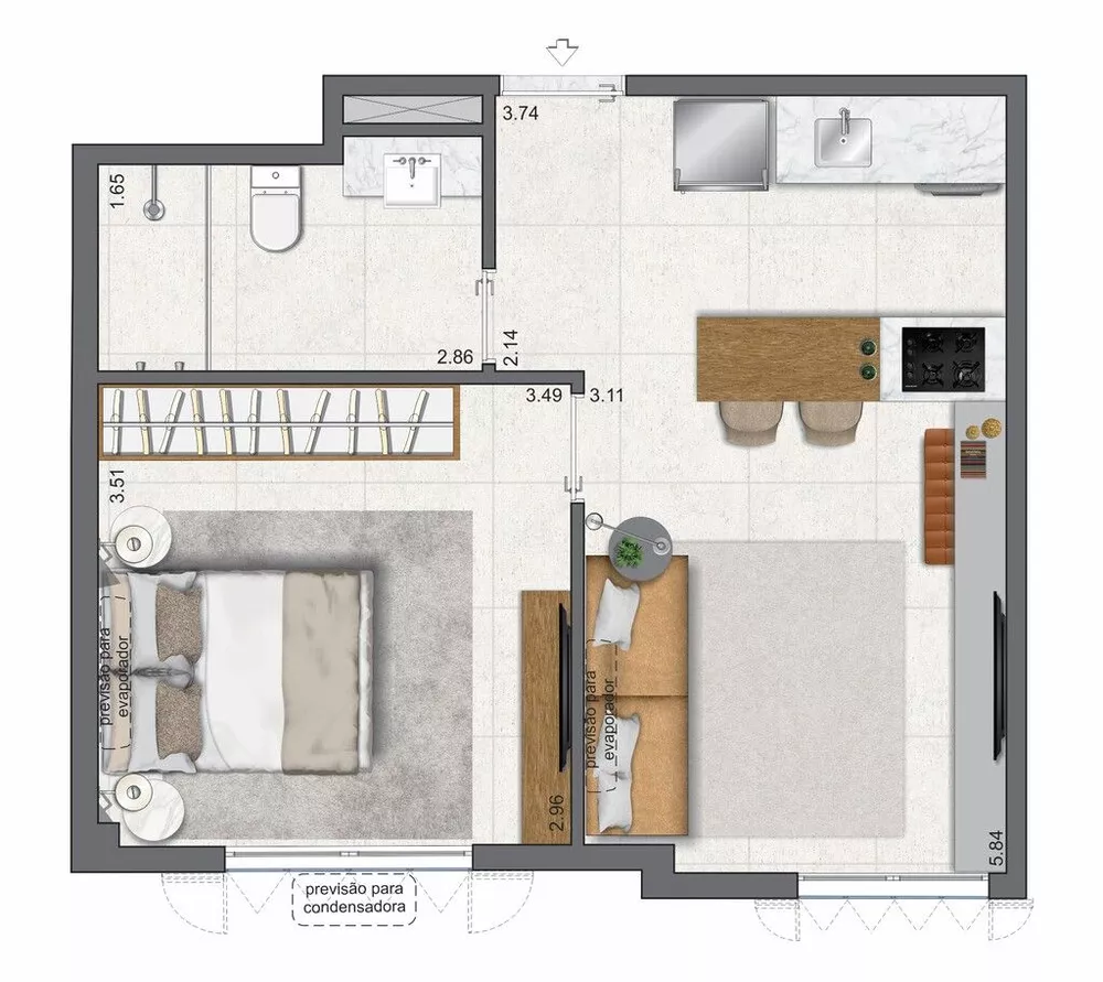 Apartamento, 1 quarto, 37 m² - Foto 14