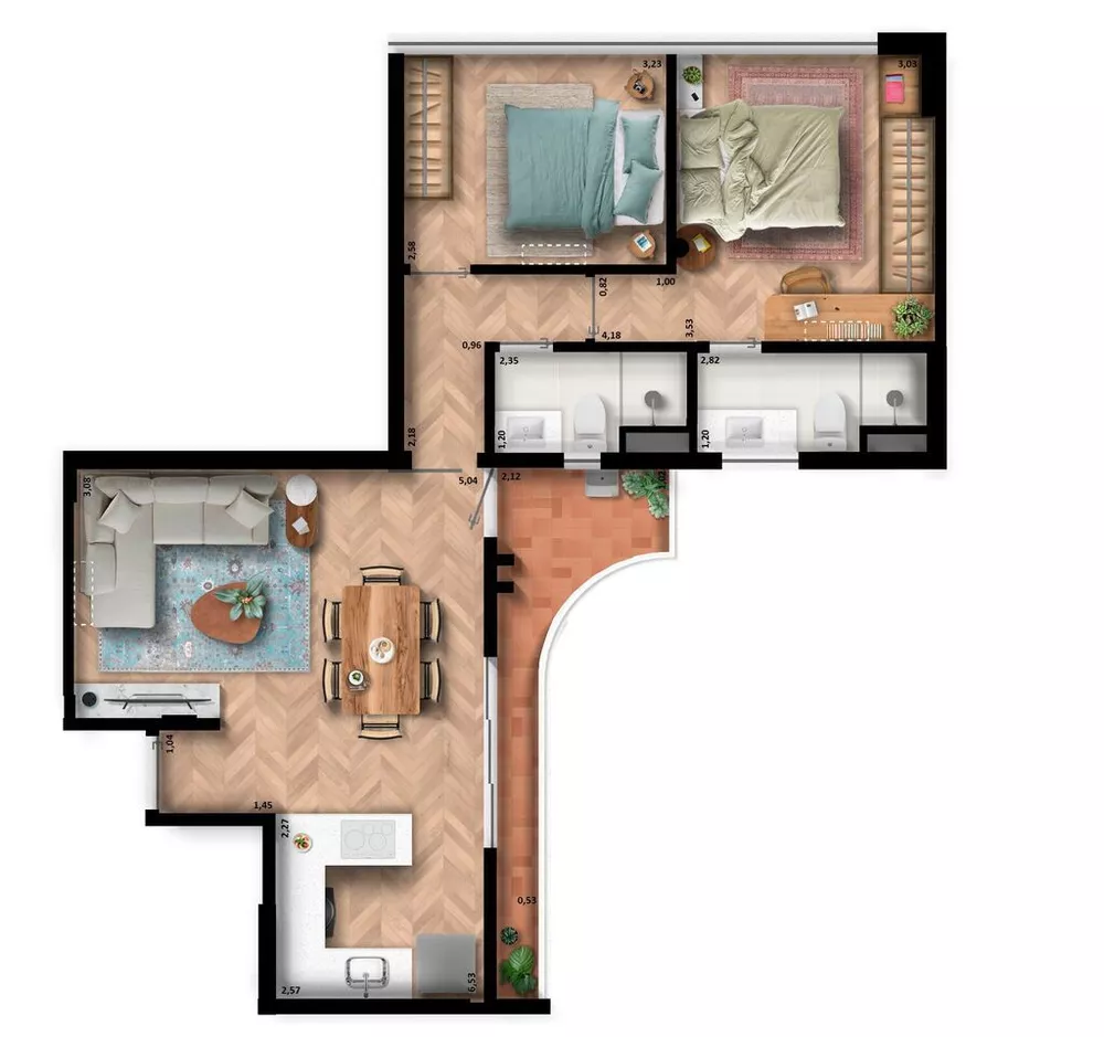 Apartamento, 1 quarto, 49 m² - Foto 32