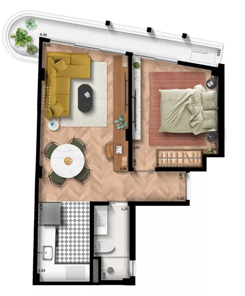 Apartamento, 1 quarto, 49 m² - Foto 36