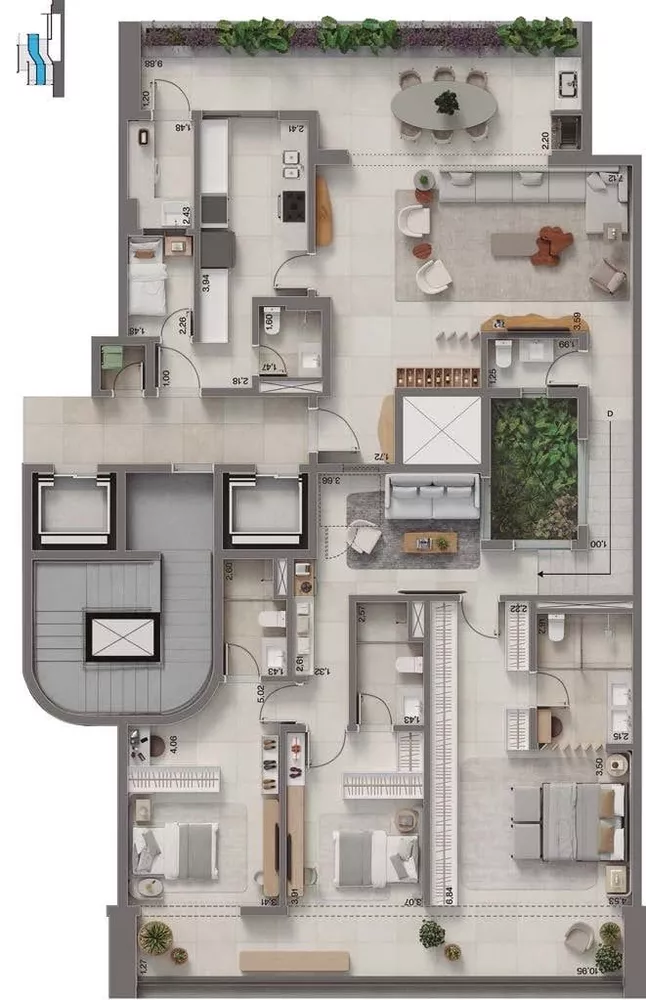 Apartamento, 4 quartos, 221 m² - Foto 8