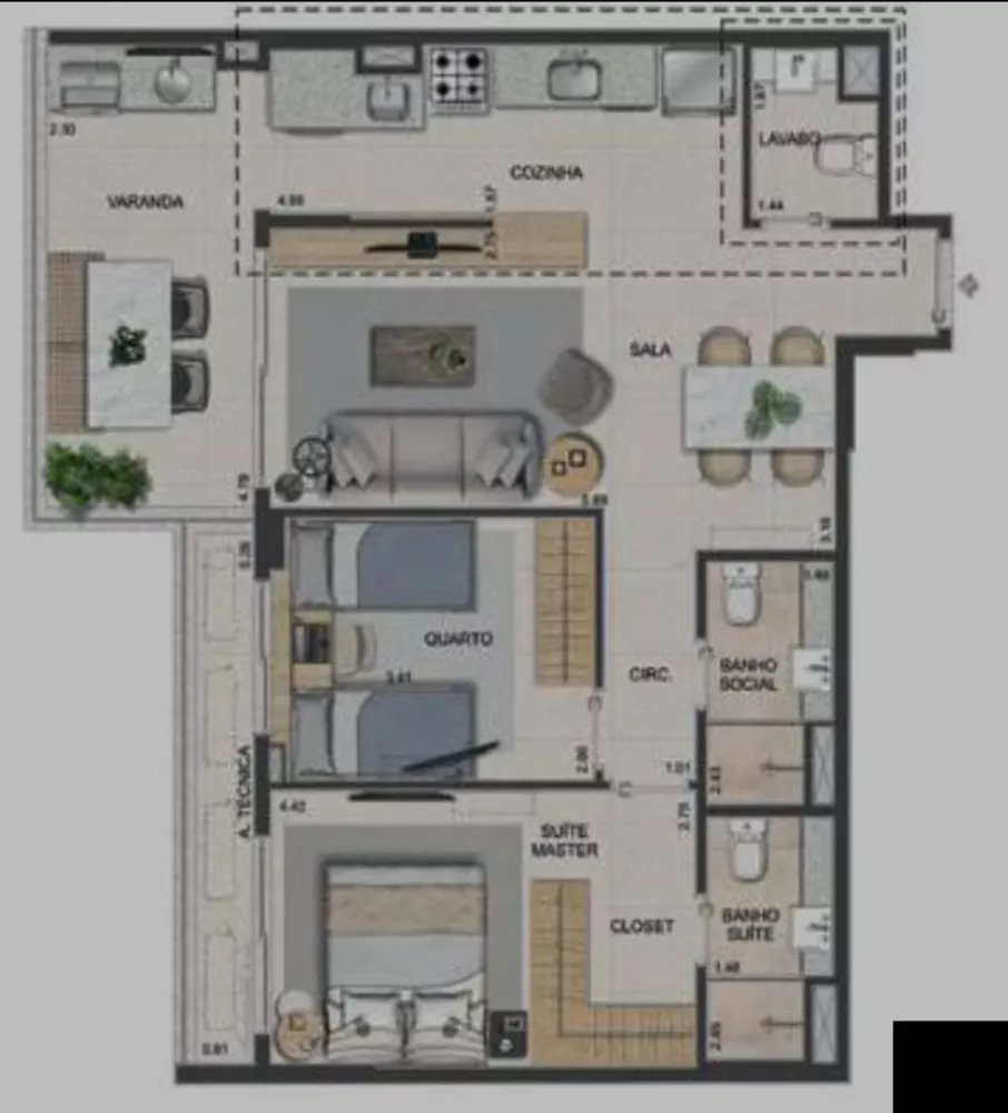 Apartamento, 2 quartos, 76 m² - Foto 35