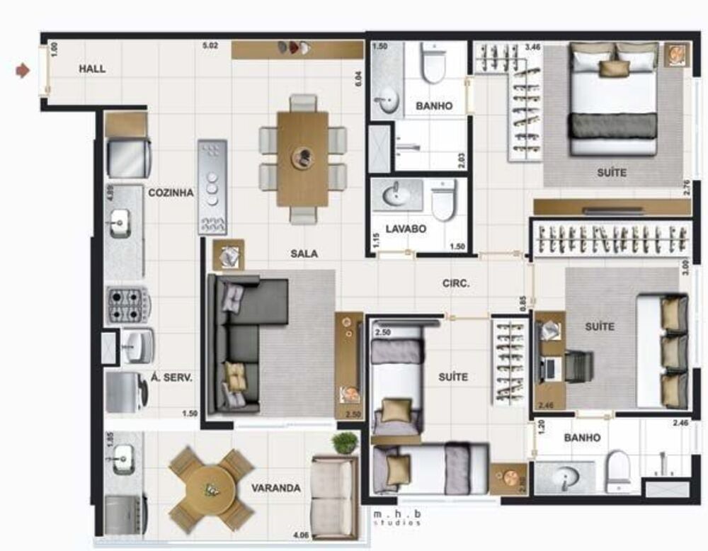 Apartamento, 3 quartos, 73 m² - Foto 41