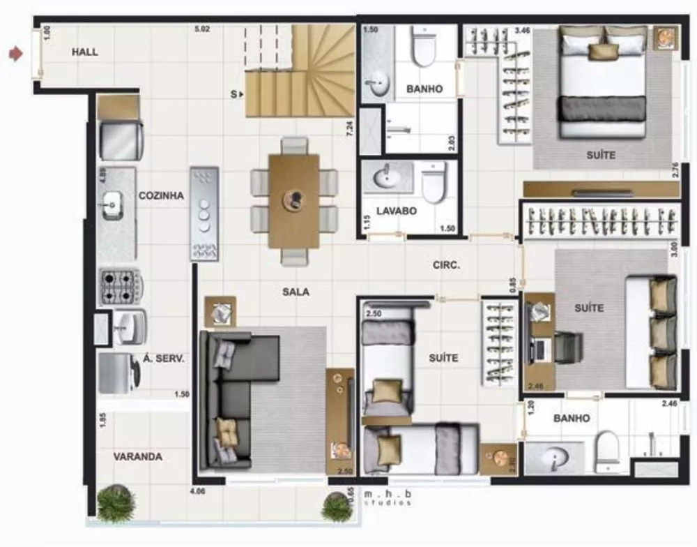 Apartamento, 3 quartos, 73 m² - Foto 48