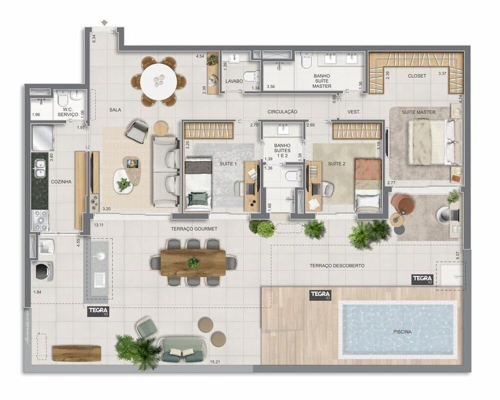 Apartamento, 3 quartos, 123 m² - Foto 1