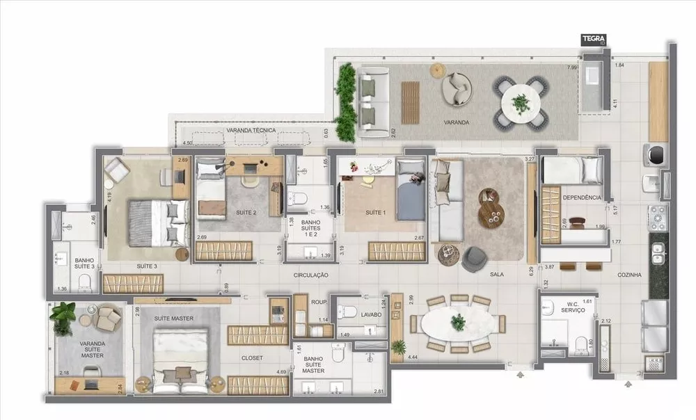 Apartamento, 3 quartos, 123 m² - Foto 52