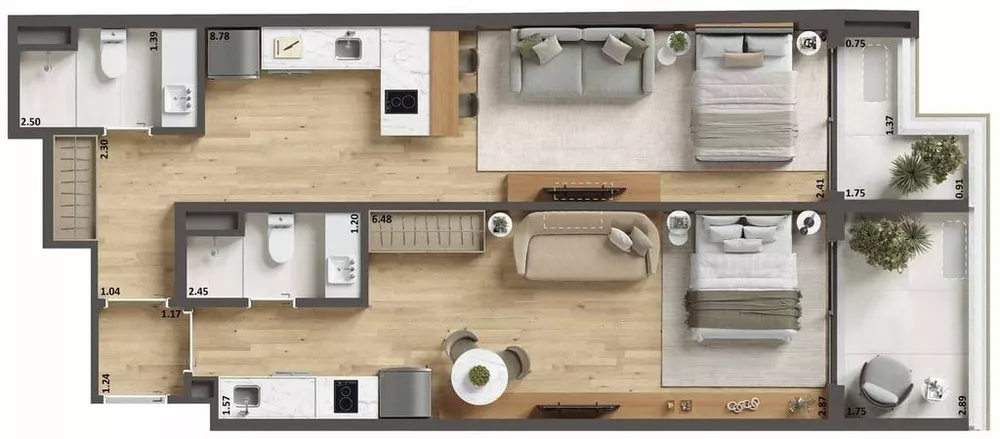 Kitnet-Studio, 38 m² - Foto 7