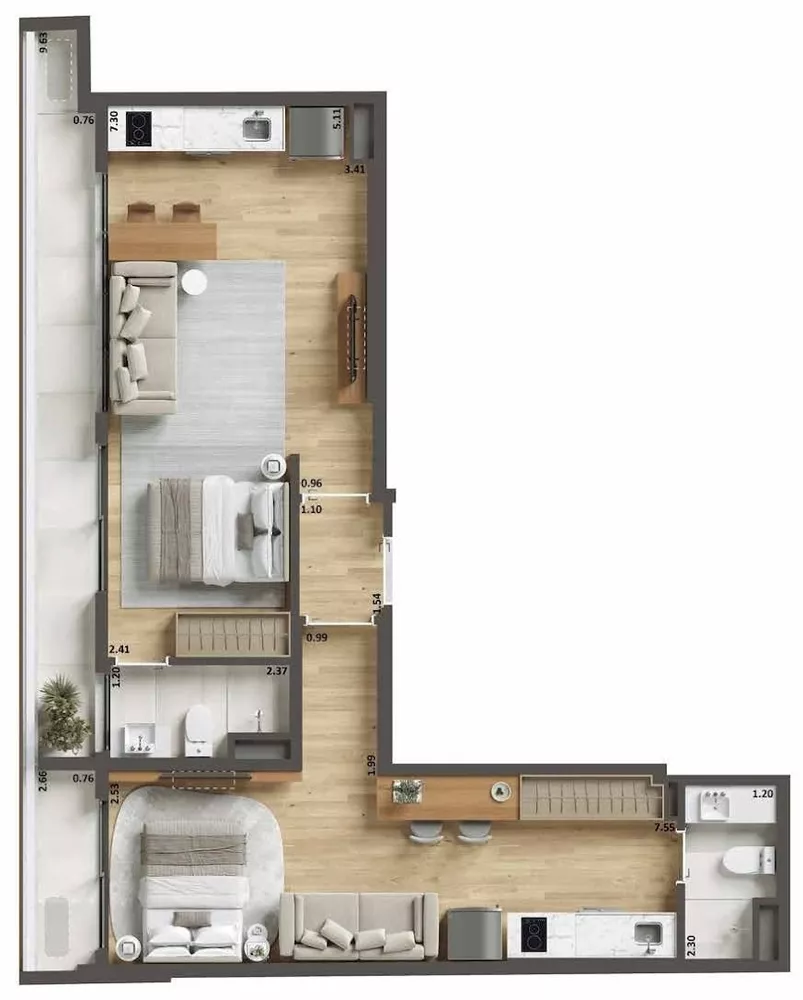 Kitnet-Studio, 38 m² - Foto 15