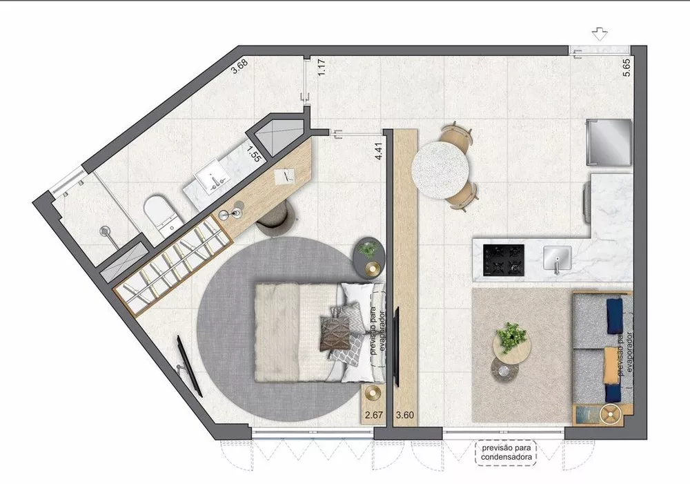 Apartamento, 1 quarto, 45 m² - Foto 8