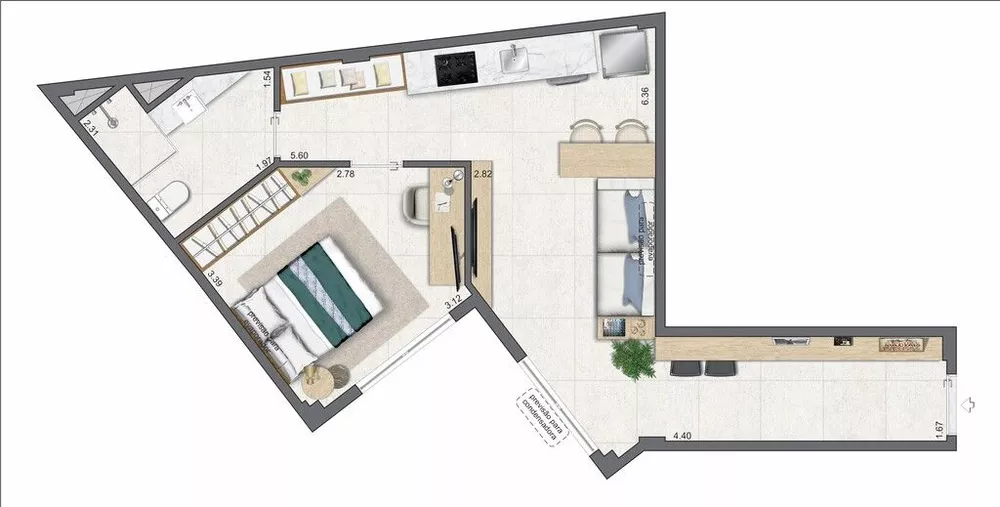 Apartamento, 1 quarto, 45 m² - Foto 7
