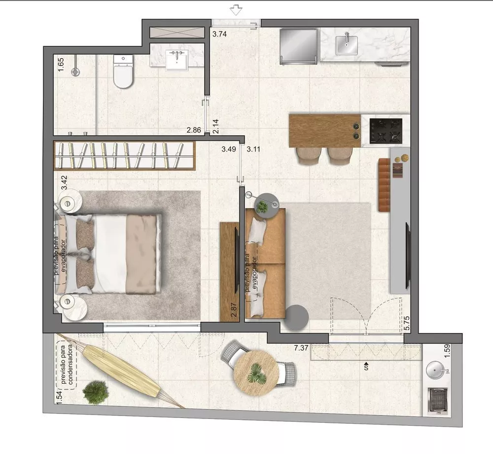 Apartamento, 1 quarto, 45 m² - Foto 24