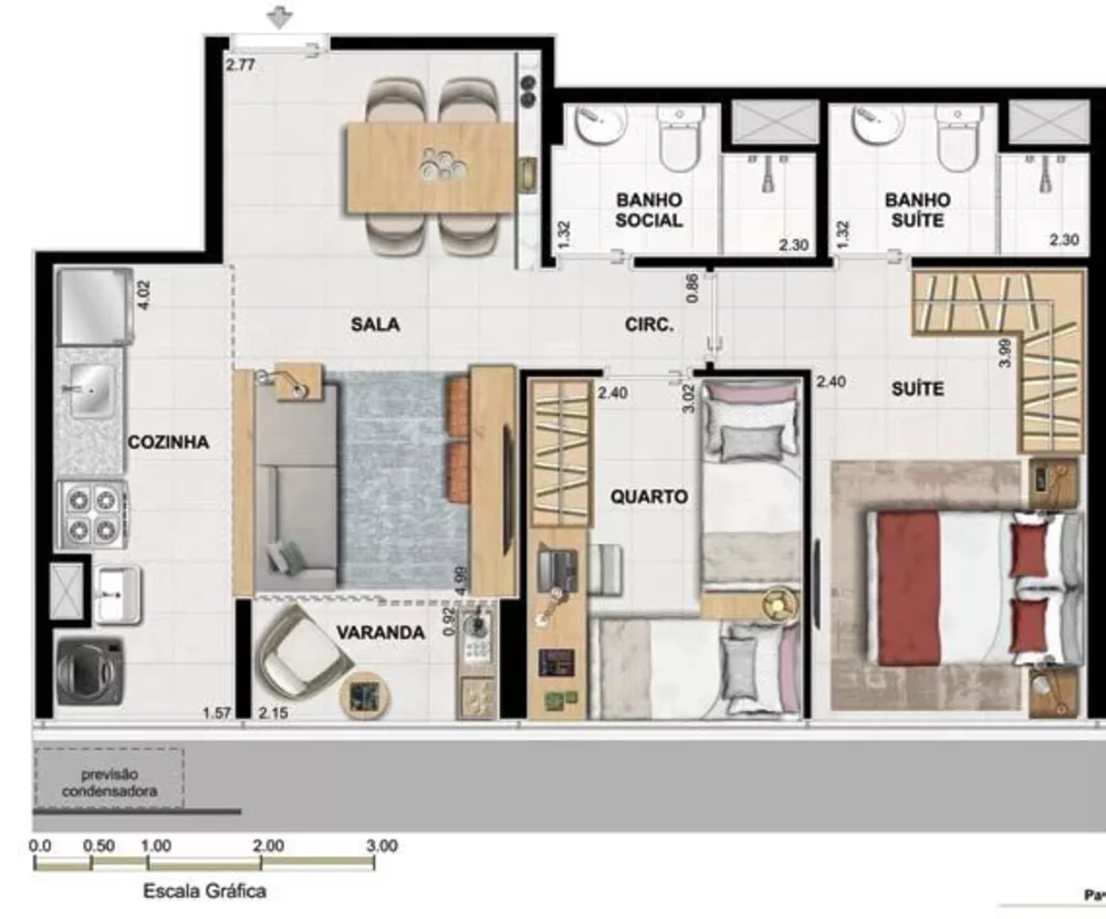 Apartamento, 3 quartos, 60 m² - Foto 26