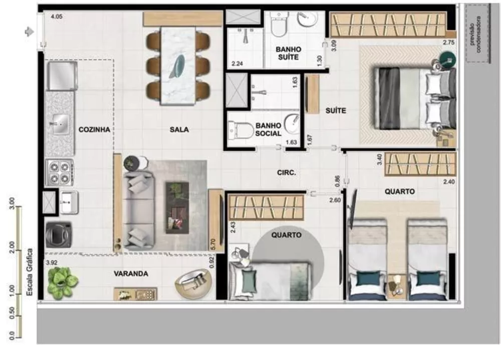 Apartamento, 3 quartos, 60 m² - Foto 21