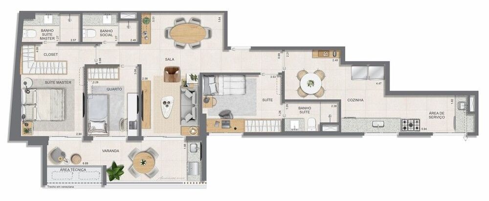 Apartamento à venda com 3 quartos, 114m² - Foto 12