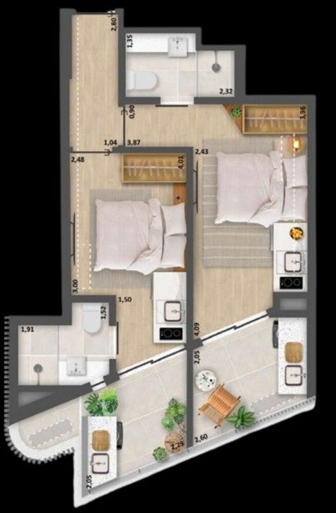 Apartamento à venda com 2 quartos, 49m² - Foto 4