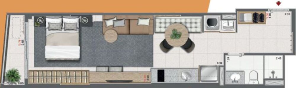 Apartamento, 1 quarto, 61 m² - Foto 13