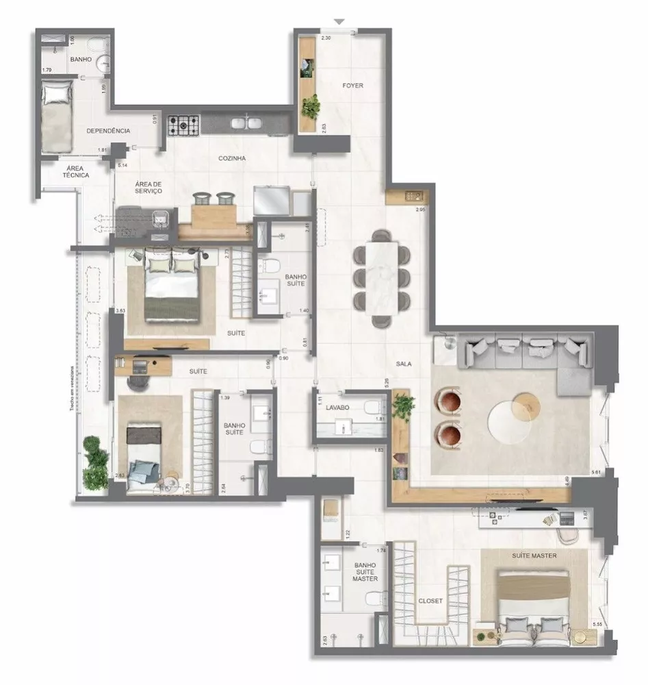 Apartamento, 4 quartos, 193 m² - Foto 56