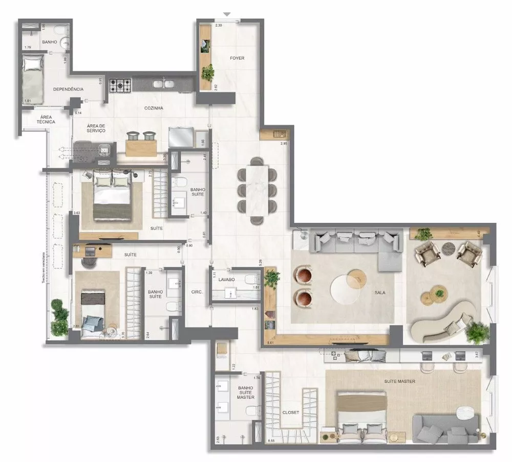 Apartamento, 4 quartos, 193 m² - Foto 68