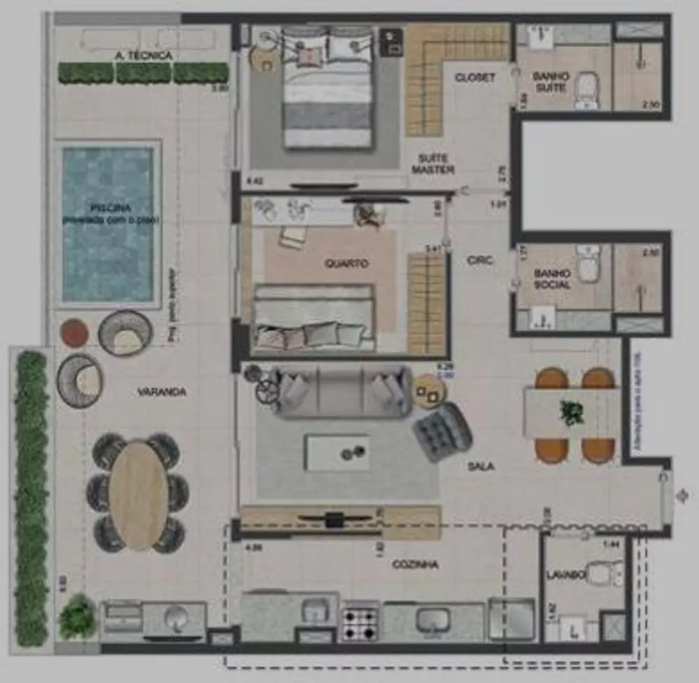 Apartamento, 2 quartos, 77 m² - Foto 3