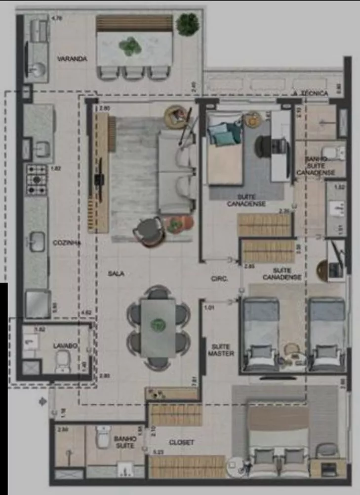 Apartamento, 2 quartos, 77 m² - Foto 1