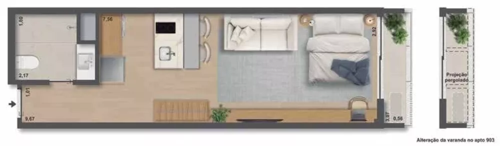 Cobertura, 1 quarto, 80 m² - Foto 17