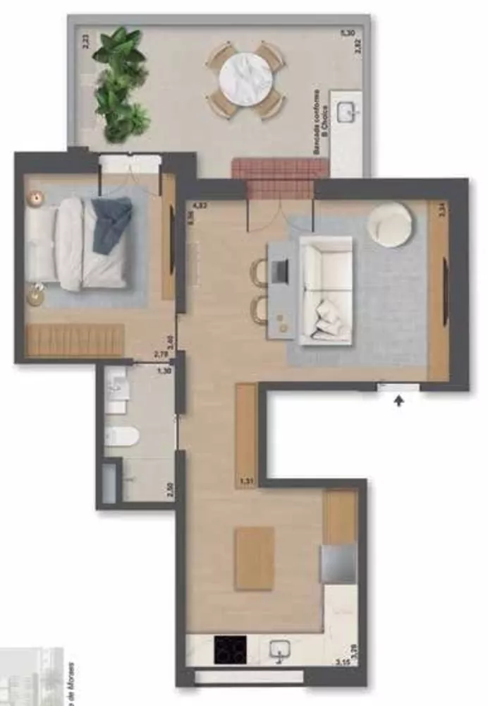 Cobertura, 1 quarto, 80 m² - Foto 13