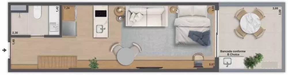 Cobertura, 1 quarto, 80 m² - Foto 11