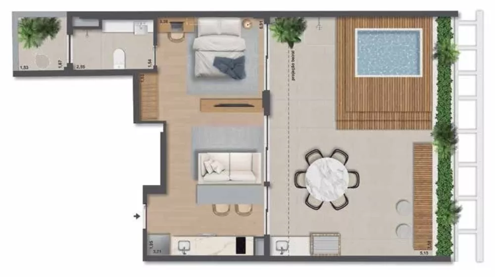 Cobertura, 1 quarto, 80 m² - Foto 24