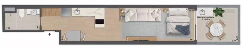 Cobertura, 1 quarto, 80 m² - Foto 21