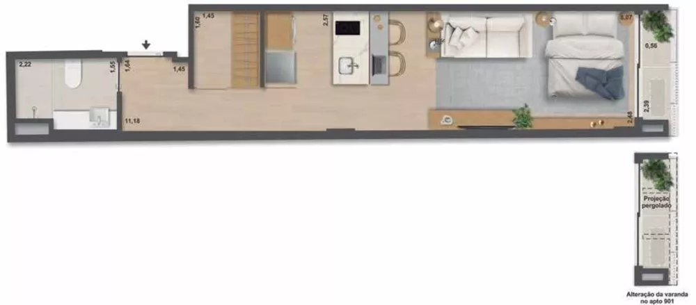 Cobertura, 1 quarto, 80 m² - Foto 25