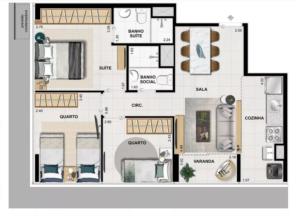 Apartamento, 2 quartos, 55 m² - Foto 31