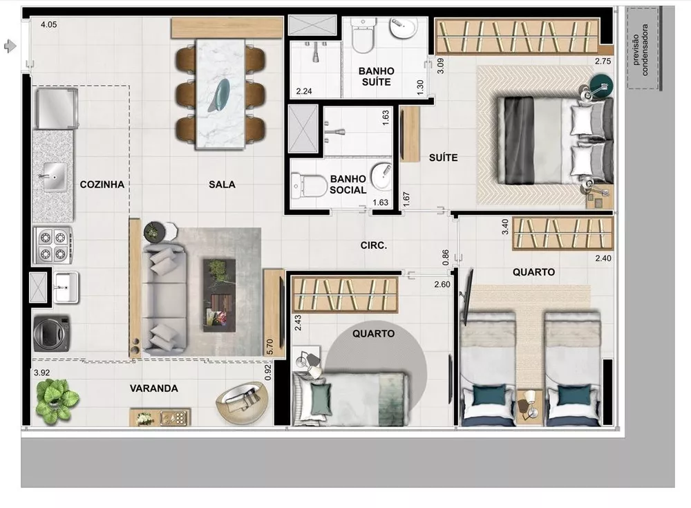 Apartamento, 3 quartos, 60 m² - Foto 29