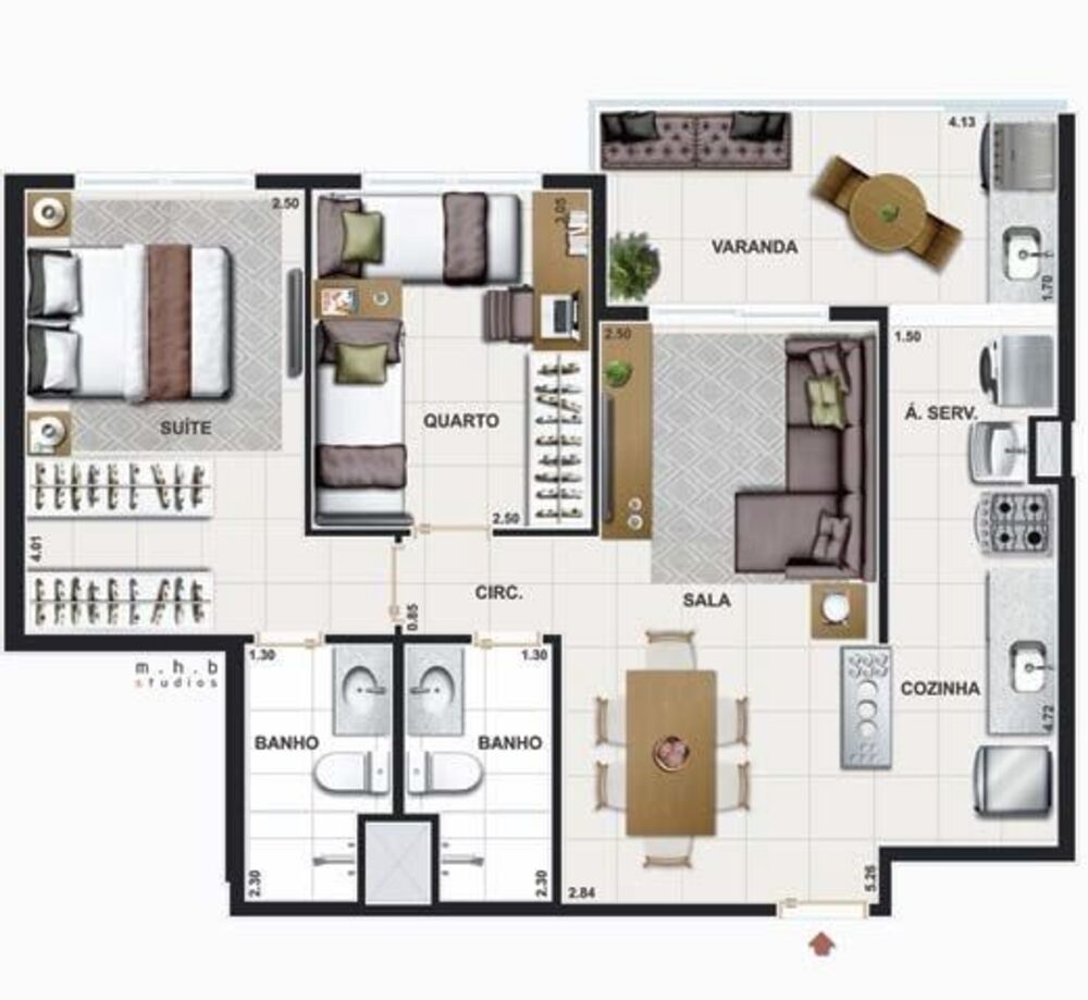 Cobertura, 3 quartos, 128 m² - Foto 46