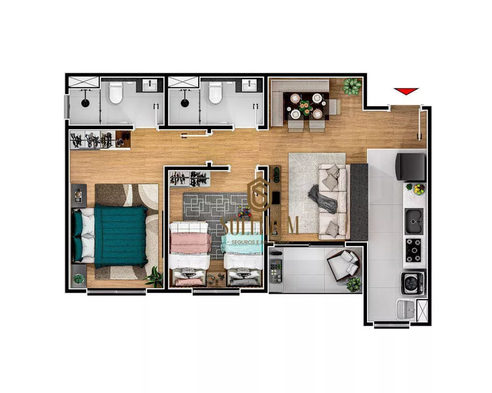 Apartamento, 2 quartos, 53 m² - Foto 24